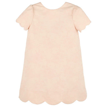 Scallops Jacquard V-Back Dress