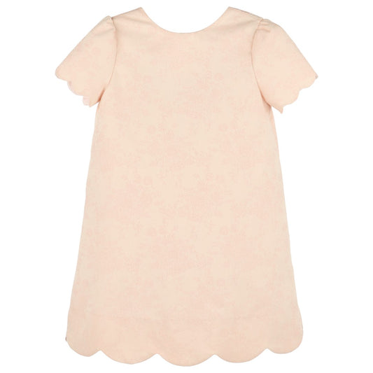 Scallops Jacquard V-Back Dress