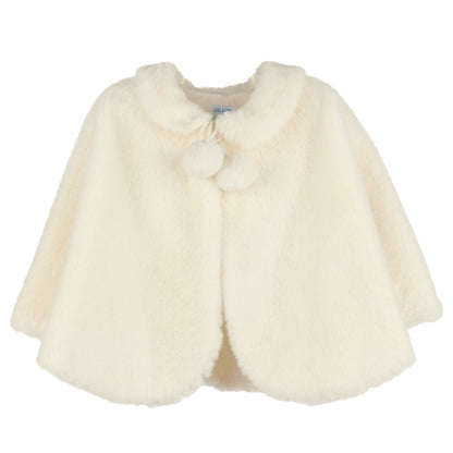 Cozy Fuzzy Cape - Ivory