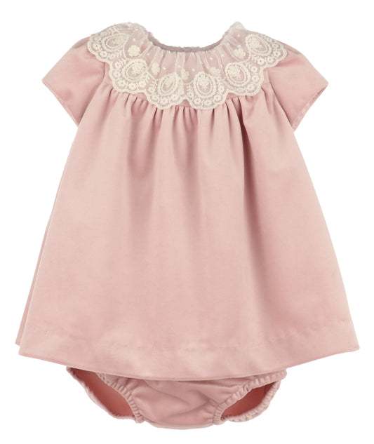 Deluxe Velvet Float Dress - Rose