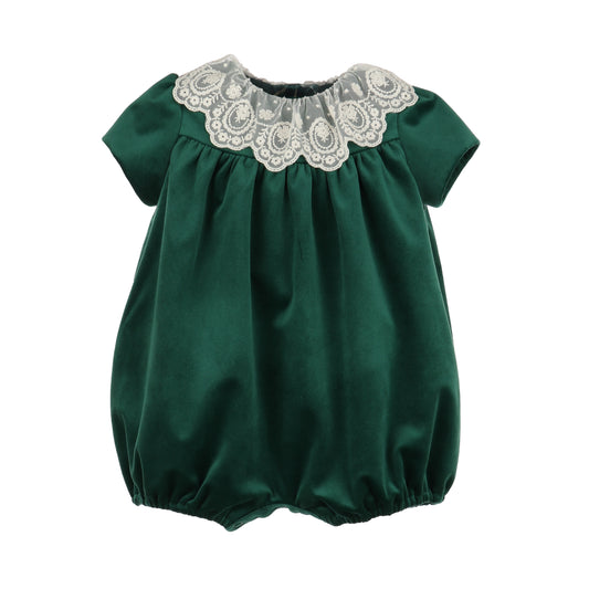 Deluxe Velvet Girl Bubble - Green