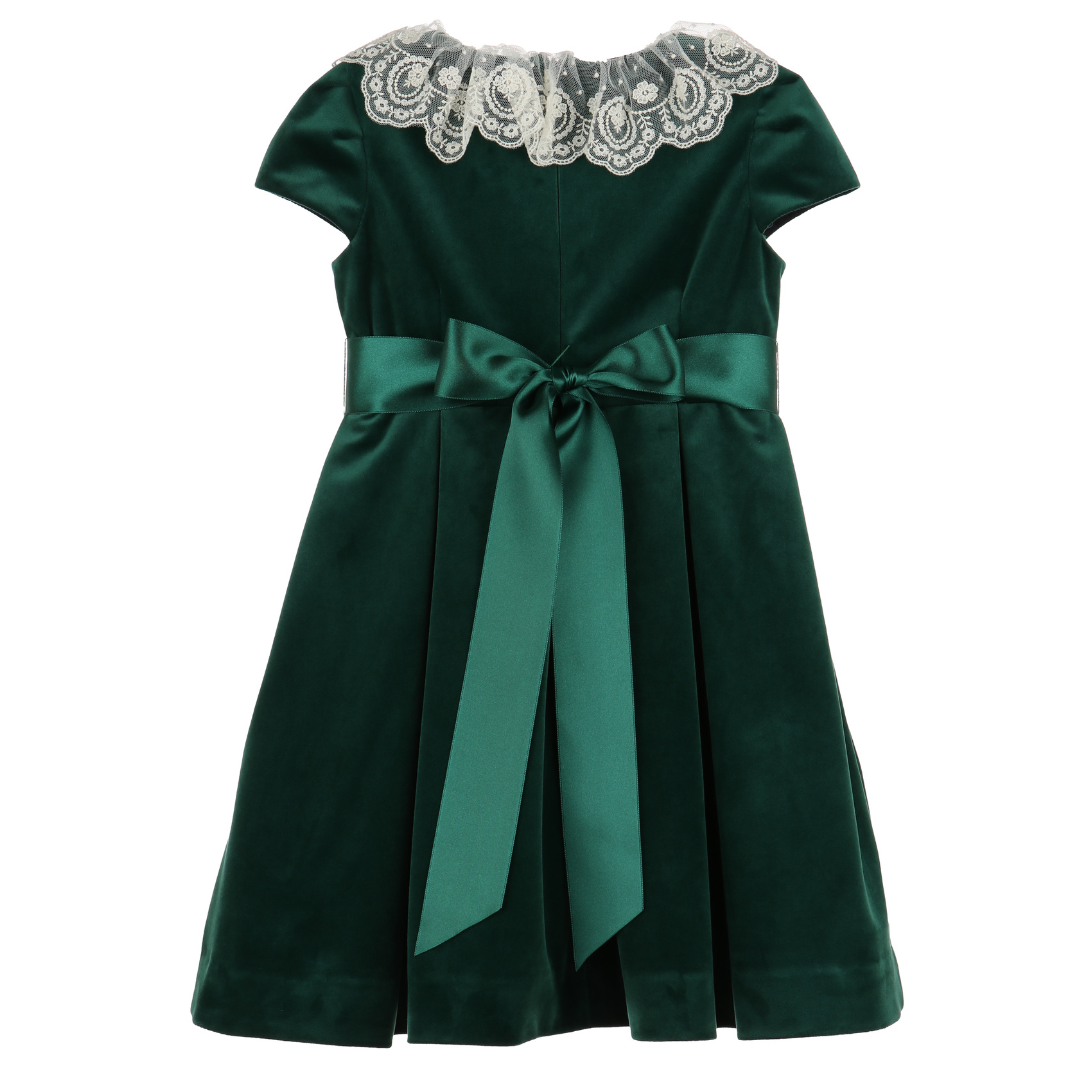Deluxe Velvet Dress - Green