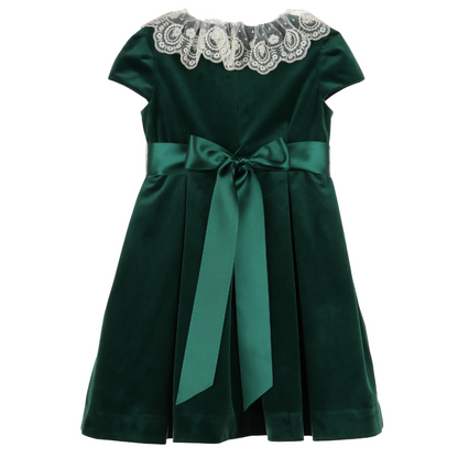 Deluxe Velvet Dress - Green