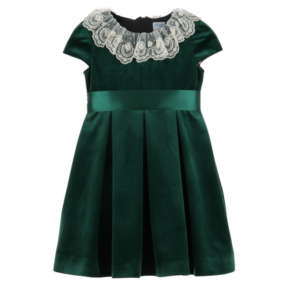 Deluxe Velvet Dress - Green