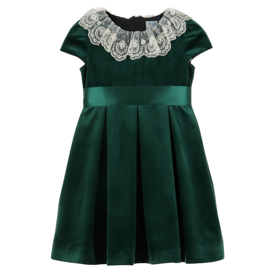 Deluxe Velvet Dress - Green