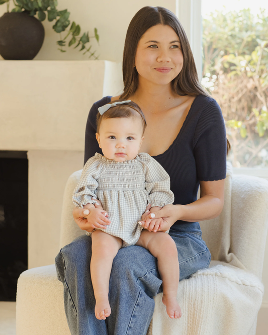 Eden Romper - Blue Gingham