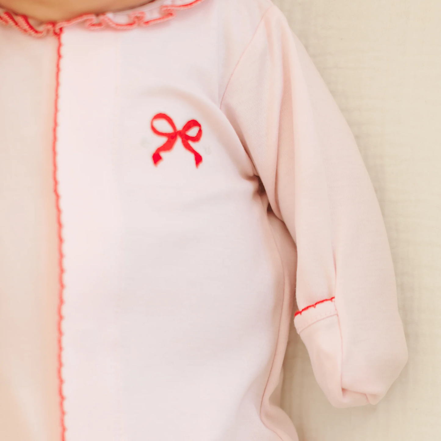 Candy Cane Lane Emb. Footie