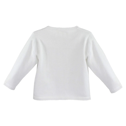 Ladder Edge Cardigan - White
