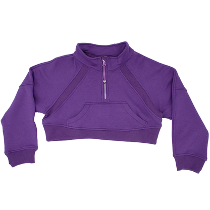 Oversized Crop 1/4 Zip Sweatshirt