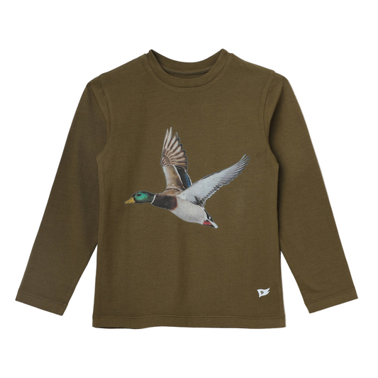 Organic Duck L/S Tee - Olive