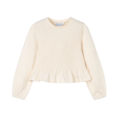 Smocked Blouse - Cream