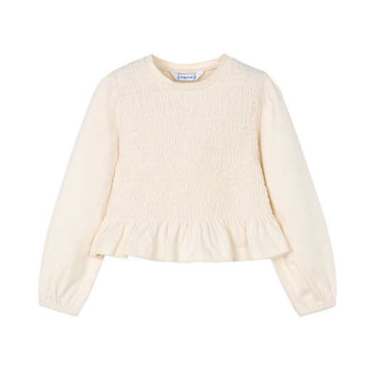 Smocked Blouse - Cream