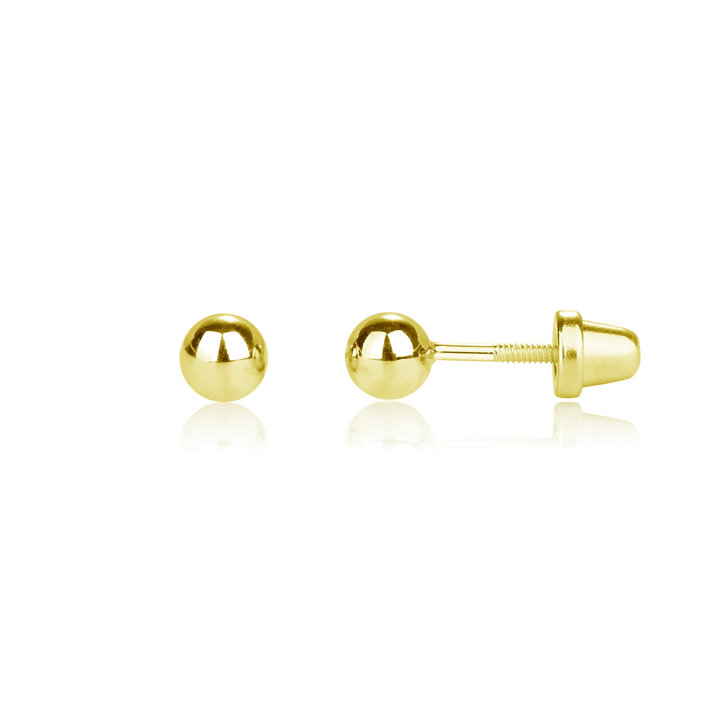 Gold Ball Stud Earring