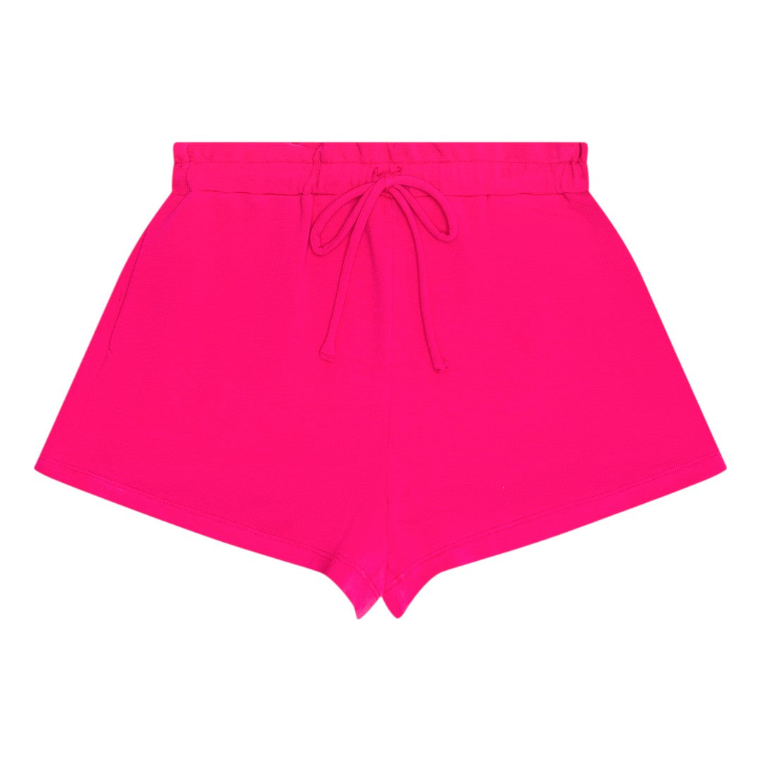 F. Terry Paperbag Shorts - Cerise