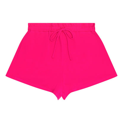 F. Terry Paperbag Shorts - Cerise
