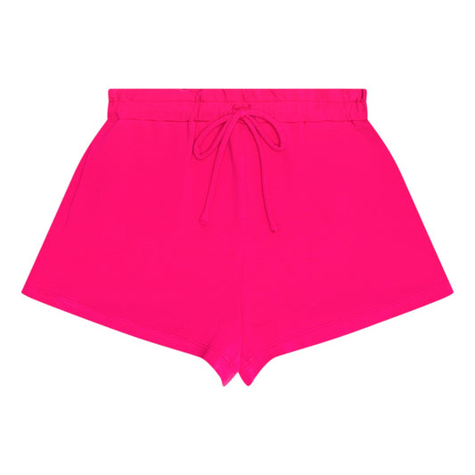 F. Terry Paperbag Shorts - Cerise