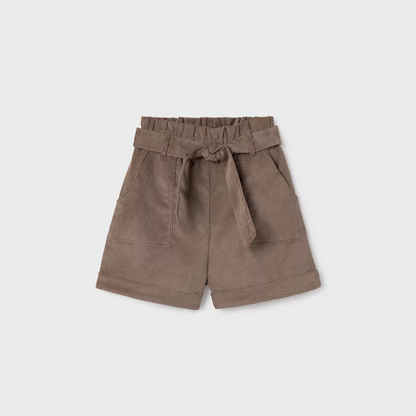 Corduroy Belted Shorts - 7214