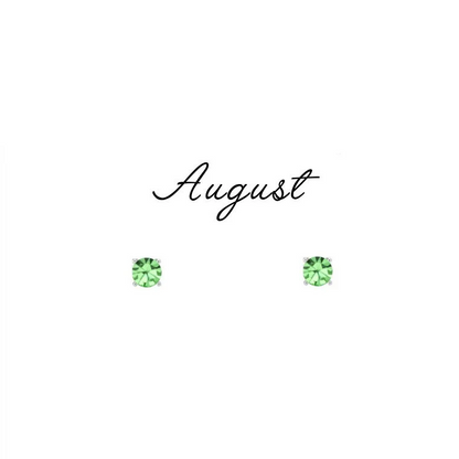 Birthstone Stud Earrings