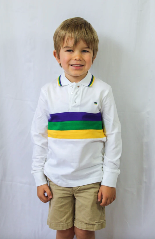 Mardi Gras Stripe L/S Tee