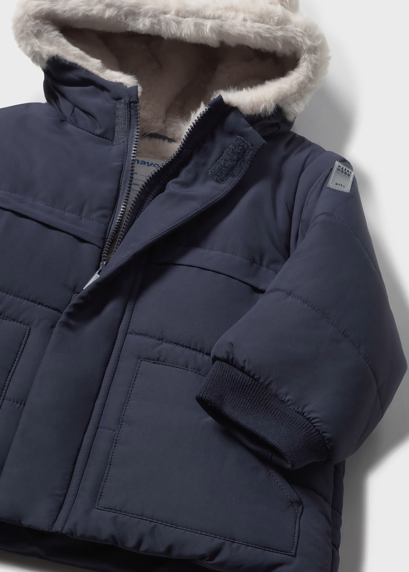 Faux Fur Coat - Blue