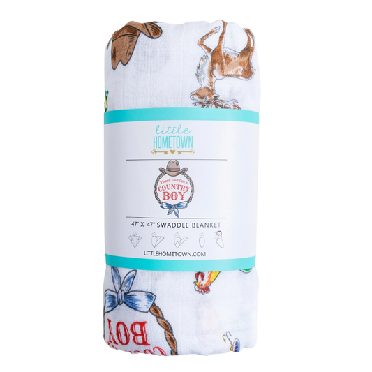Country Boy Swaddle Blanket