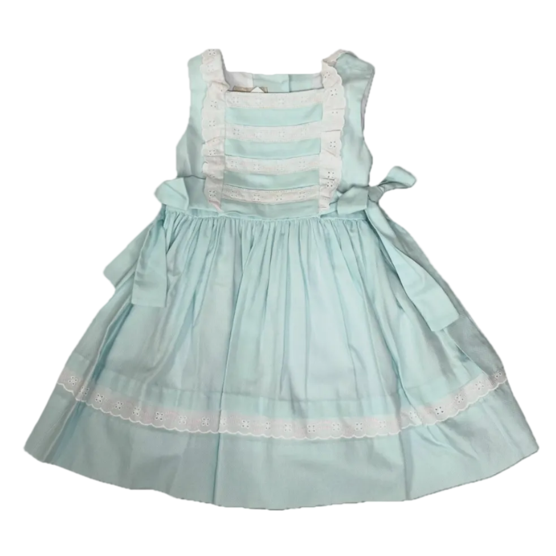 Classic Mint Lace Ruffle Dress