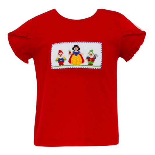 Snow White Knit Tee - Red