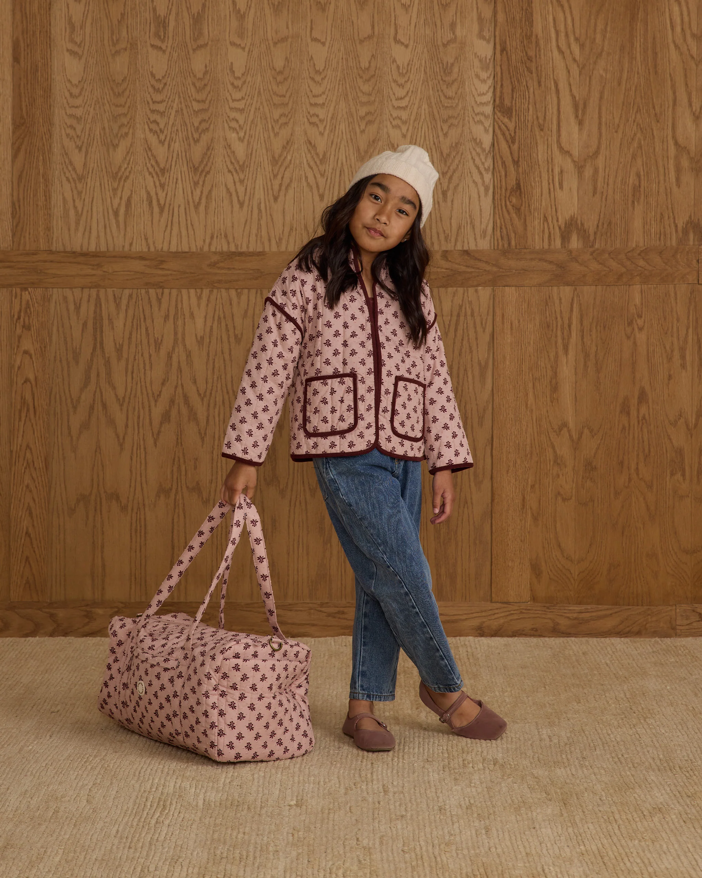 Quilted Jacket - Blush Fleur