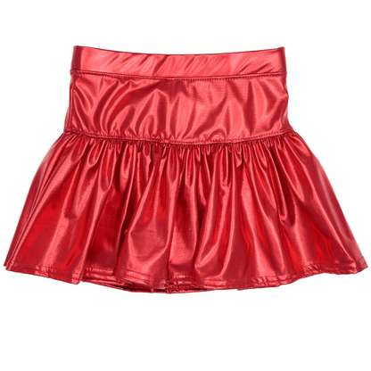 Metallic Gathered Skort