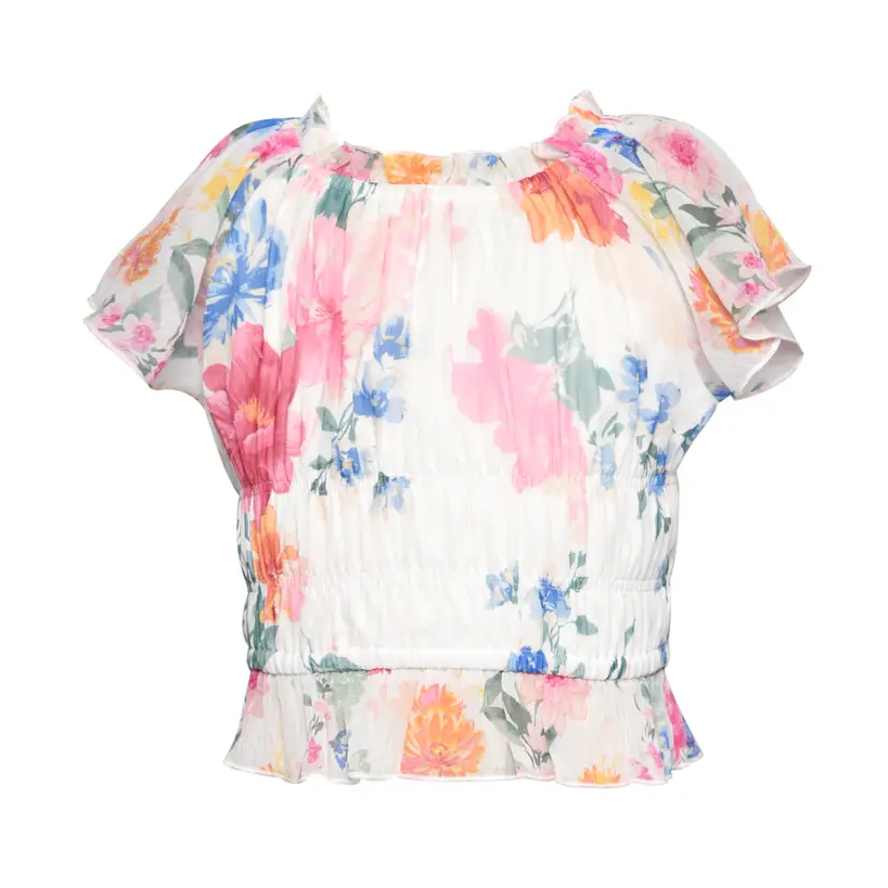 Flower Print Skirt Set