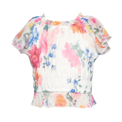 Flower Print Skirt Set
