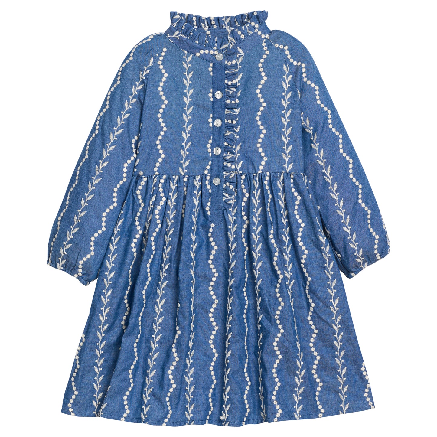 Amelia Dress-Chambray Embroidery