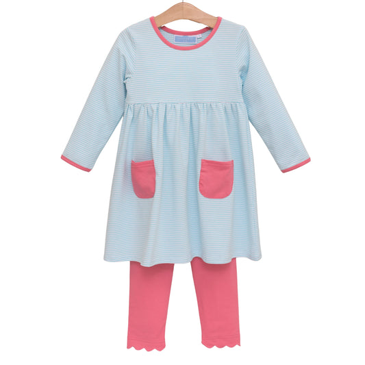Annie Pant Set-Mint/Pink-3129
