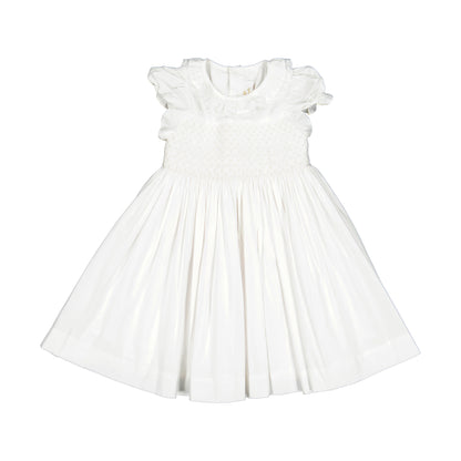 Antoinette White Smocked Dress