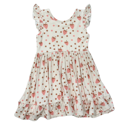 Strawberries - S/L Twirl Dress