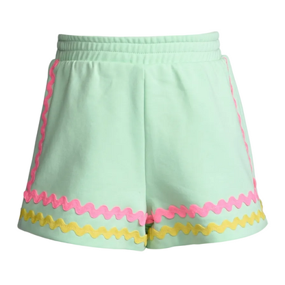 Shorts W/ Ric Rac Trim - Mint