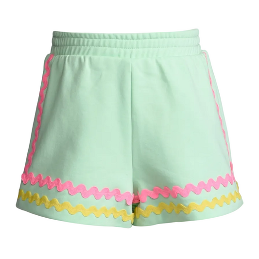 Shorts W/ Ric Rac Trim - Mint