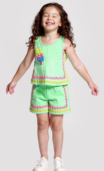 Swing Top W/ Ric Rac Trim & Patch Detail - Mint