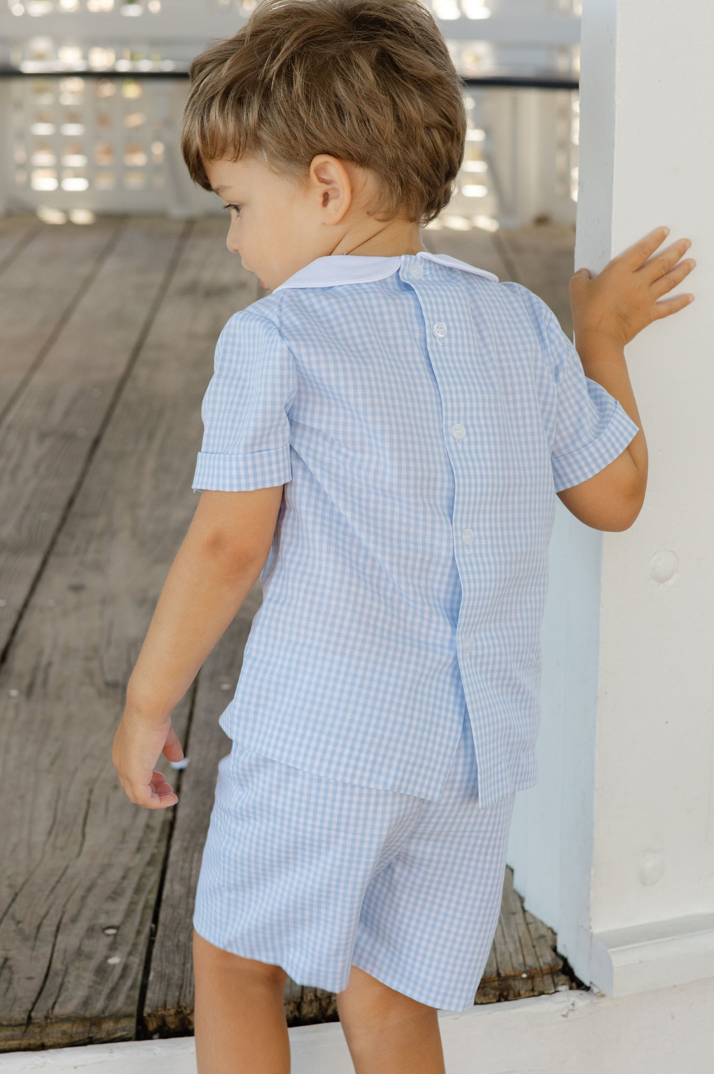 Short Set - Lt. Blue Check