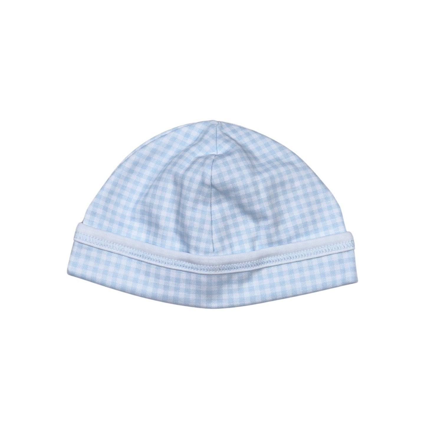 Blue Gingham Beanie