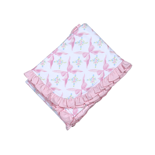 Pink Bows Ruffle Rec. Blanket