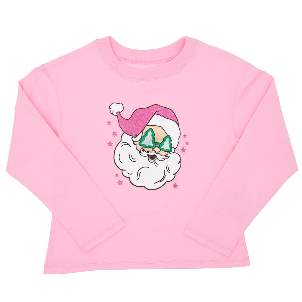 Glitter Santa L/S Top