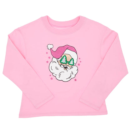 Glitter Santa L/S Top