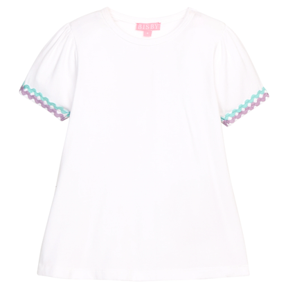Ric Rac Essential Tee - Aqua & Lavender
