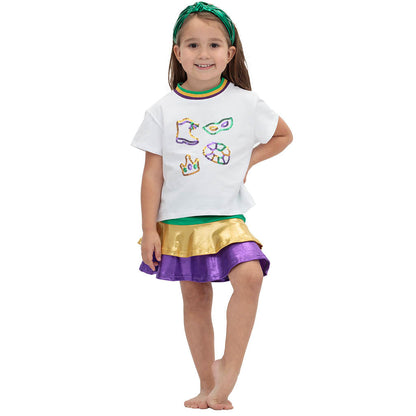 Mardi Gras Elements Boxy Tee