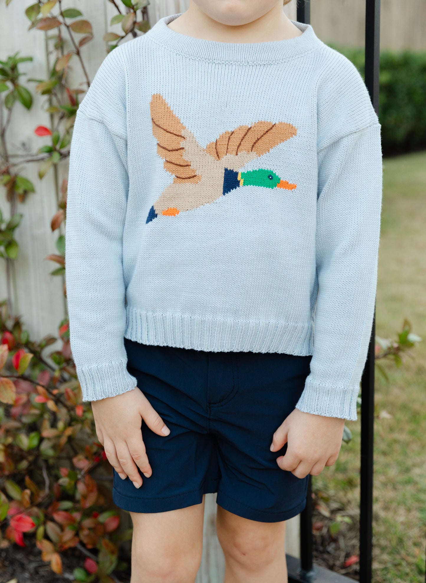 Duck on Grey Sweater