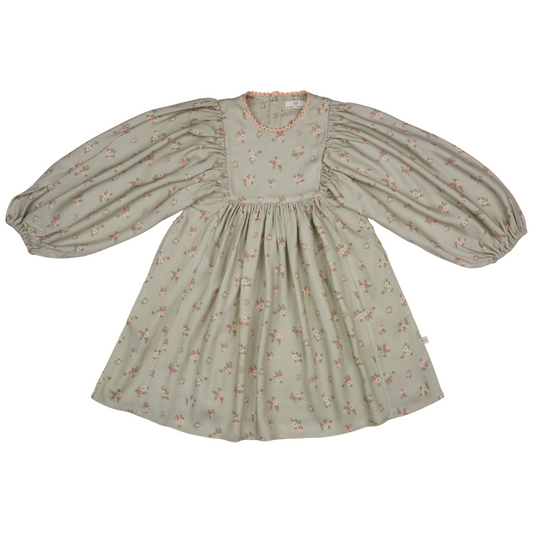 Belle Dress - Ditsy Bouquet Jade