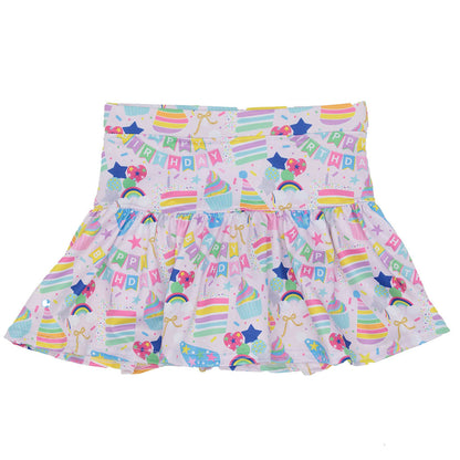 Birthday Collage Gathered Skort