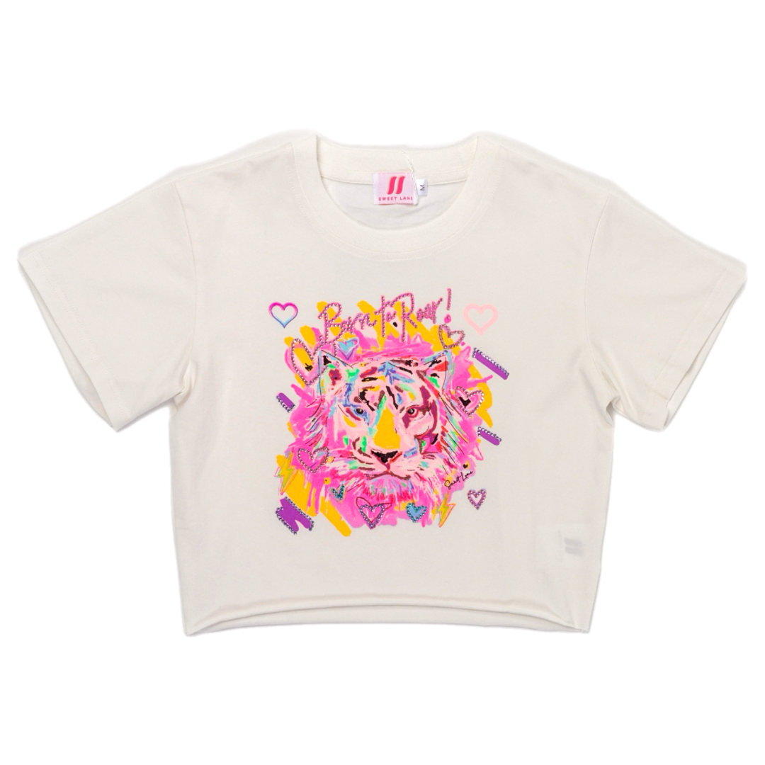 Born to Roar Tee - Soft White