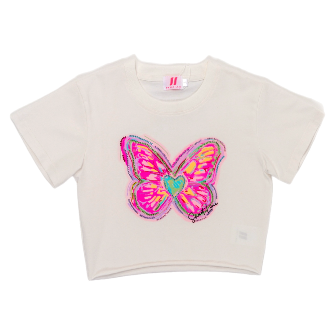 Butterfly Tee - Ice Blue